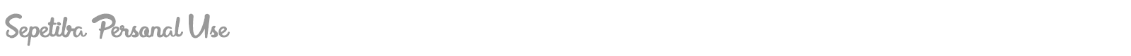 Sepetiba font preview